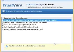 Full TrustVare NSF Converter screenshot