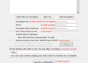 software - ttdsoft Video Protection and Encryption 7.1 screenshot