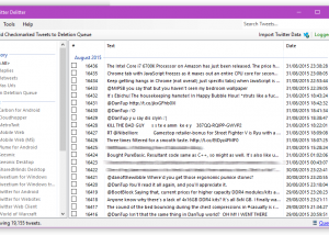 software - Twitter Delitter 1.38 screenshot