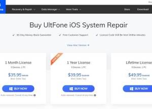 software - UltFone iOS System Repair 9.5.2 screenshot