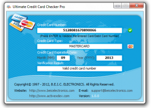 software - Ultimate Credit Card Checker Pro 1.1.0 screenshot