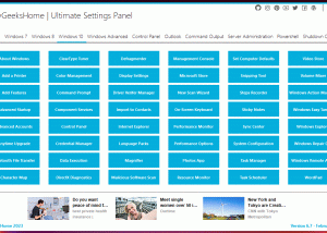 Ultimate Settings Panel screenshot