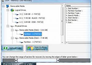 software - Undelete SD Memory card 4.0.1.6 screenshot