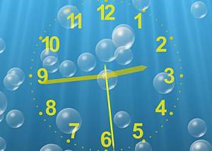 software - Underwater Clock Bubbles Screensaver 1.25 screenshot