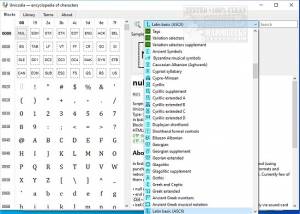 software - Unicodia 2.10.1 screenshot