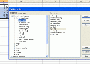 software - Unit Converter for Excel 4.0 screenshot