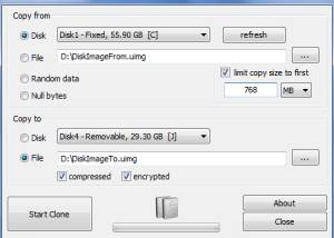 Universal Disk Cloner screenshot