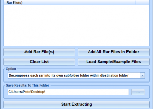 Unrar Multiple Rar Files At Once Software screenshot