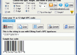 UPC Bar Codes screenshot