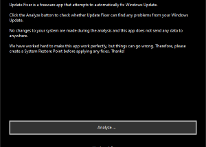 software - Update Fixer 1.2 screenshot