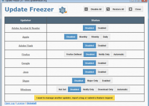 software - Update Freezer Portable 1.7.121 screenshot