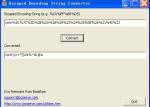 URL Escaped Encoding Decoder screenshot