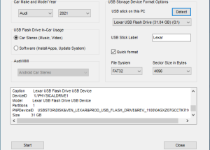 software - USB Formatter for Car Stereo 2.01 screenshot