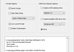USB Low-Level Format screenshot