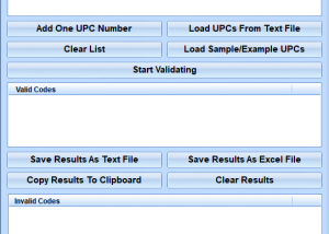 software - Validate Multiple UPC Codes Software 7.0 screenshot