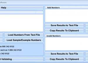 Validate Multiple US Phone Numbers Software screenshot
