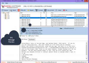 software - Vartika DXL to PST Converter Software 1.0 screenshot