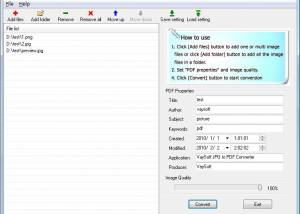 software - VaySoft JPG to PDF Converter 2.23 screenshot