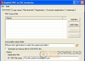 software - VaySoft PDF to EXE Converter 7.01 screenshot