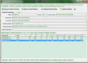 software - VB 6 Pure Code Lines Calculator 1.2 screenshot