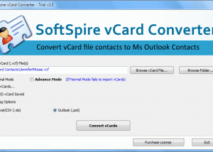 software - vCard to Excel 4.0 screenshot