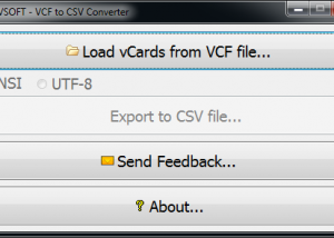 VCF to CSV Converter screenshot