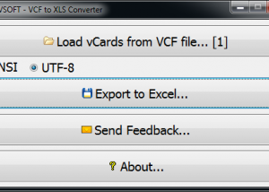 software - VCF to XLS Converter 1.0 screenshot