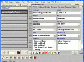 software - Vendor Organizer Deluxe 4.11 screenshot