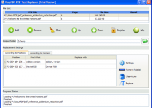 software - VeryPDF PDF Text Replacer 2.0 screenshot