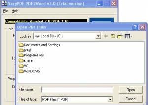 software - VeryPDF PDF to Word Converter 3.11 screenshot