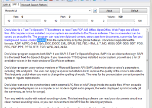 software - VeryUtils DocVoicer Text To Speech 2.7 screenshot