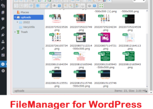 VeryUtils FileManager for WordPress Media Library Folders screenshot