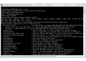 software - VeryUtils Office to PDF Converter Command Line 2.7 screenshot