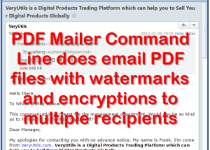 software - VeryUtils PDF Mailer Command Line 2.7 screenshot