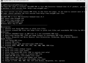 software - VeryUtils PDF to Text OCR Command Line 2.7 screenshot