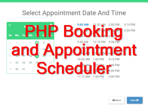 VeryUtils PHP Booking and Appointment Scheduler screenshot