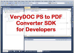 VeryUtils PS to PDF Converter SDK screenshot