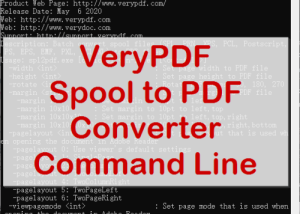 software - VeryUtils Spool to PDF Converter Command Line 2.7 screenshot