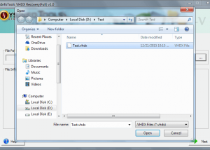 software - VHDX Recovery Tool 1 screenshot