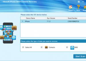 software - Vibosoft iPhone SMS+Contacts Recovery 3.0.15 screenshot