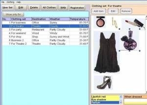 software - Victoria Clothes Organizer 1.2 screenshot