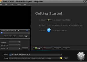 software - Video to Audio Converter Factory Pro 2.0 screenshot