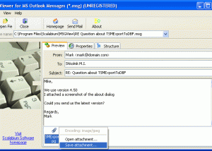 software - Viewer for MS Outlook Messages 2.5 screenshot