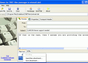 software - Viewer for TNEF-files (winmail.dat) 2.5 screenshot