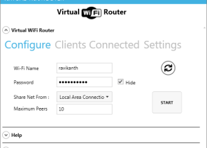 software - Virtual WiFi Router 3.0.1.0 screenshot