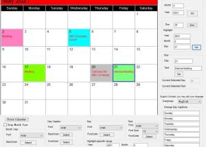 software - VISCOM Calendar SDK ActiveX Control 5.0 screenshot