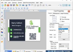 software - Visiting Cards Design Tool 8.1 screenshot