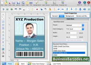 Visiting Id Card Printing Tool screenshot