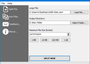 software - VOVSOFT - Image Splitter 1.2 screenshot