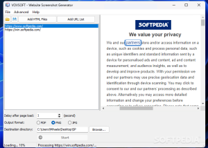 software - VOVSOFT - Website Screenshot Generator 1.7 screenshot